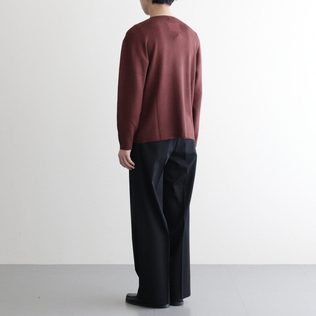 KEY-NECK PULLOVER #BROWN [N0030]