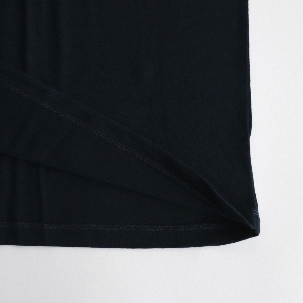 WASHABLE WOOL L/S TEE #NAVY [FSC241-70166B]