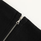 COTTON SILK STRETCH DOUBLE FACE KNIT SKIRT #BLACK [A25SS02WF]