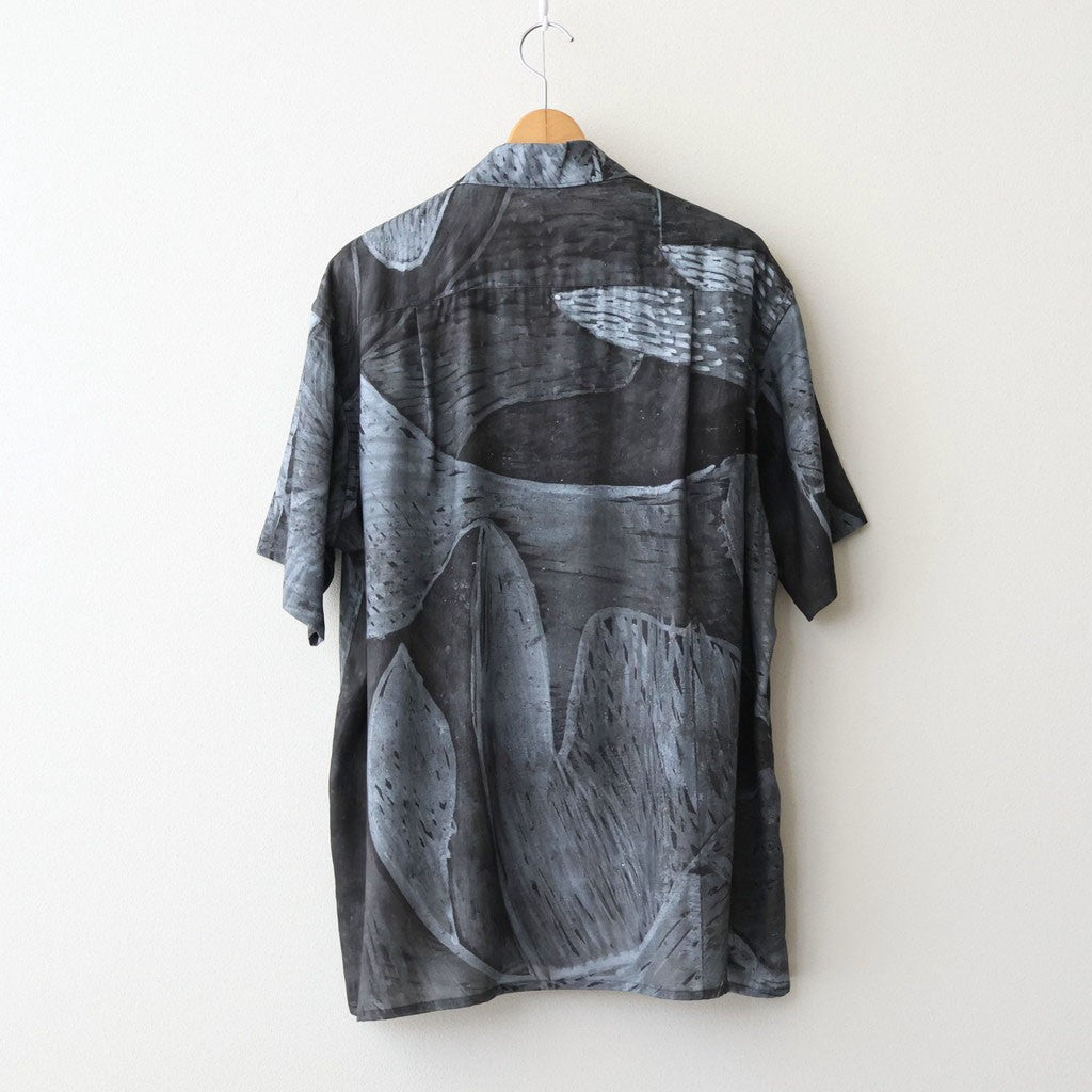 Printed Tencell Open Collar Shirt #BLACK [YK26SS01284SH]