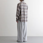 OMBRE OPEN COLLAR SHIRT #ECRU X GRAY [26440501]