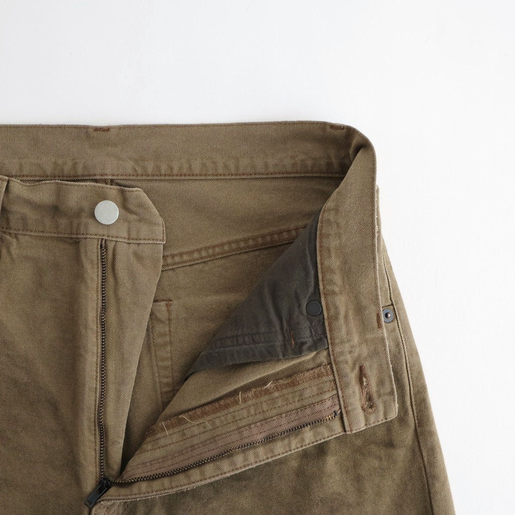 SULFUR DYED OXFORD VINTAGE WIDE PANTS #KHAKI BEIGE [ST.1395]