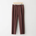 WOOL KID MOHAIR HOP SACK TWO-TUCK SLACKS #BURGUNDY [A25SP02MH]
