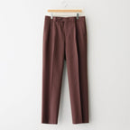 WOOL KID MOHAIR HOP SACK TWO-TUCK SLACKS #BURGUNDY [A25SP02MH]