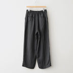 VIS/LI BRIGHT TWILL WIDE EASY TROUSERS #DARK CHARCOAL [ST.1466]