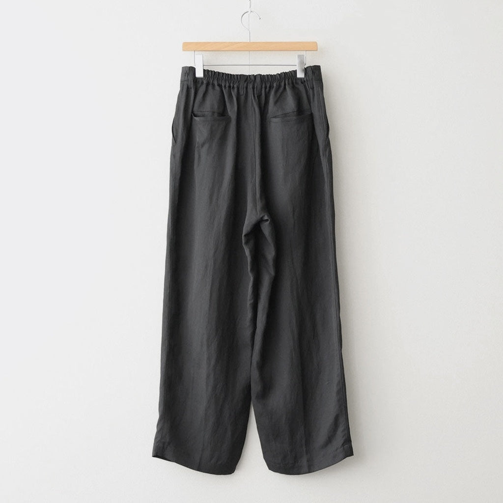 VIS/LI BRIGHT TWILL WIDE EASY TROUSERS #DARK CHARCOAL [ST.1466]