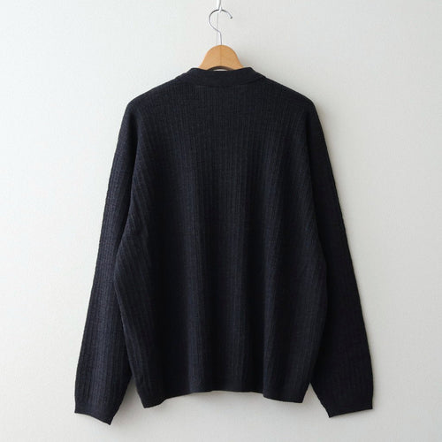 Crepe Knit Shirt #BLACK [2601-006]