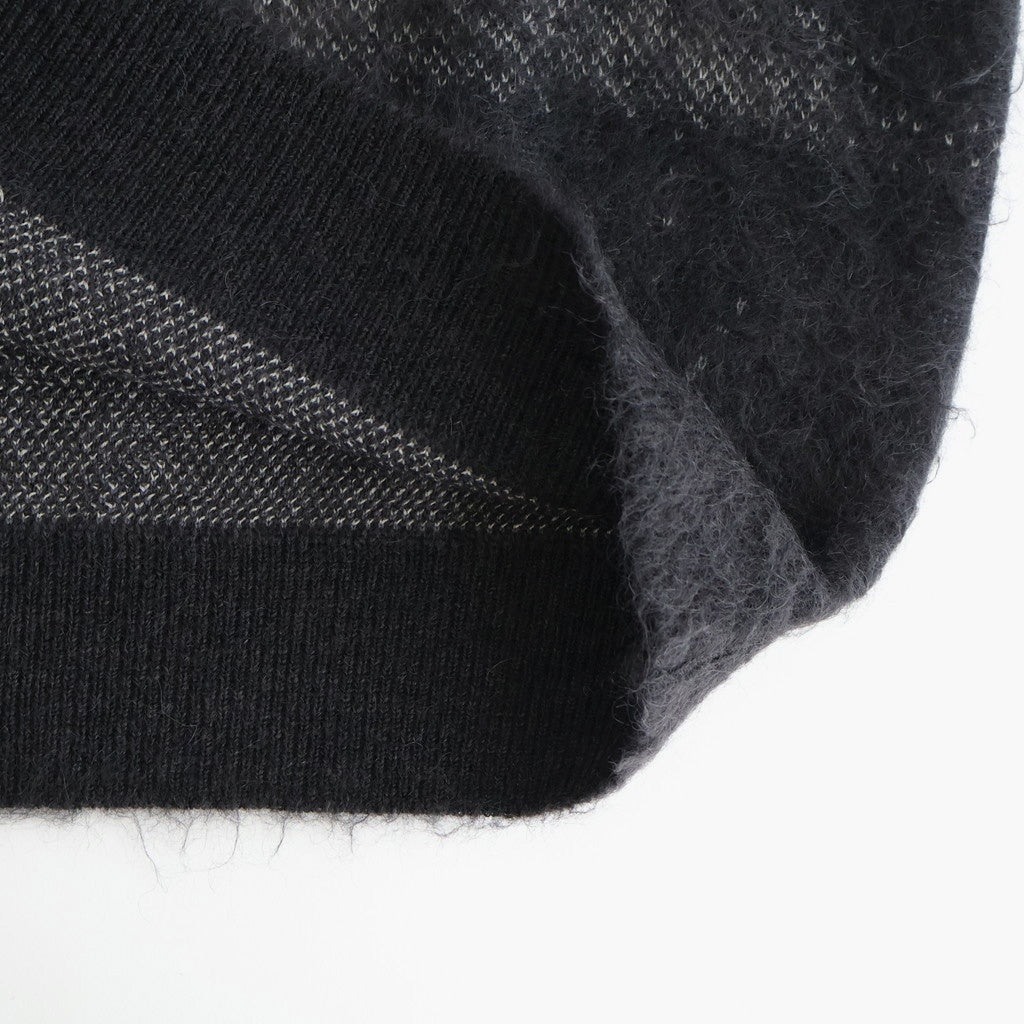 Abstract Jaquard Mohair Sweater #BLACK [YK26SS01236S] - ciacura