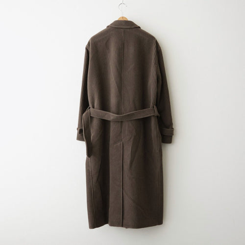 WOOL CASHMERE CORDUROY SOUTIEN COLLAR COAT #SMOKY BROWN [A26AC01FC]