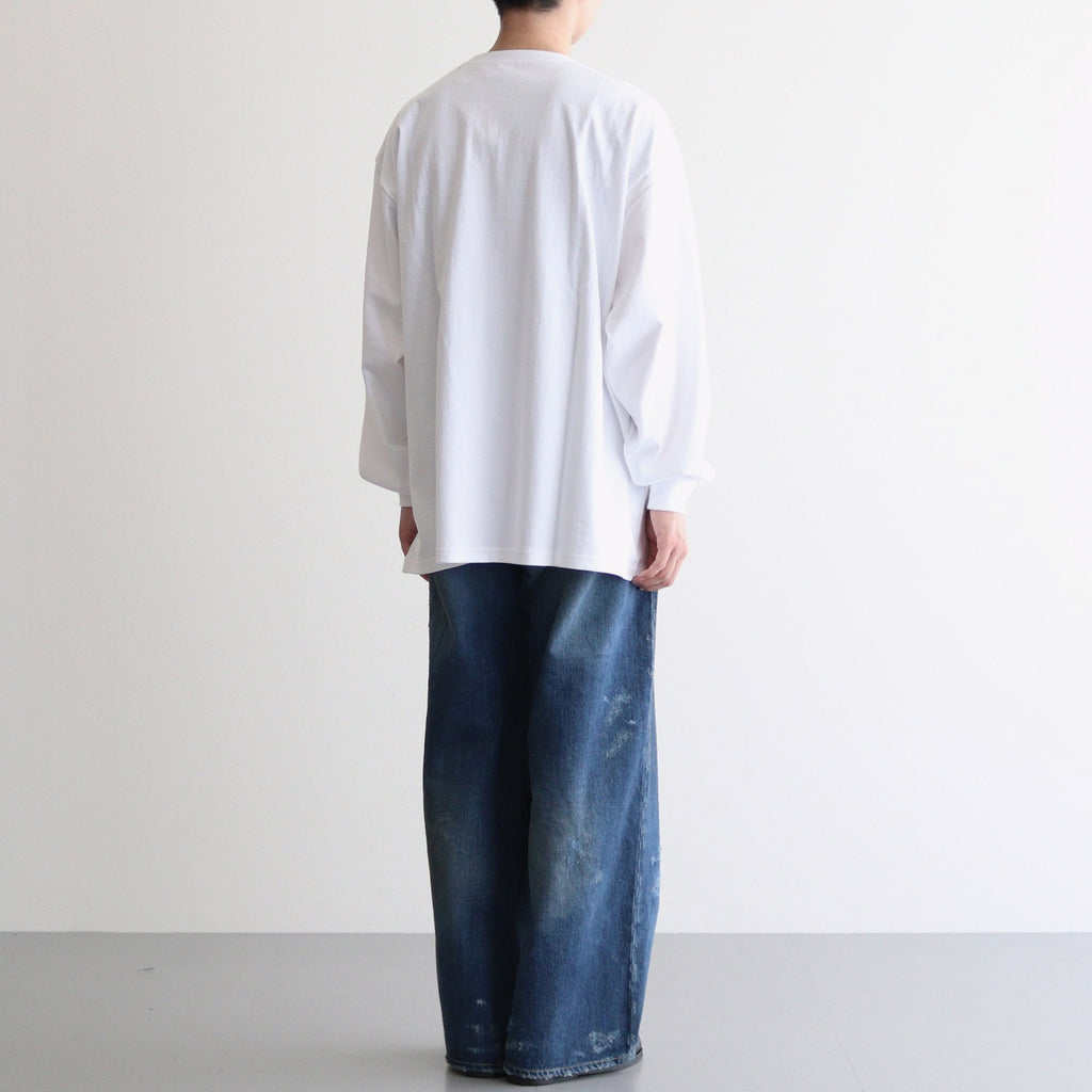 L/S Oversized Tee #WHITE [GU253-70113B]