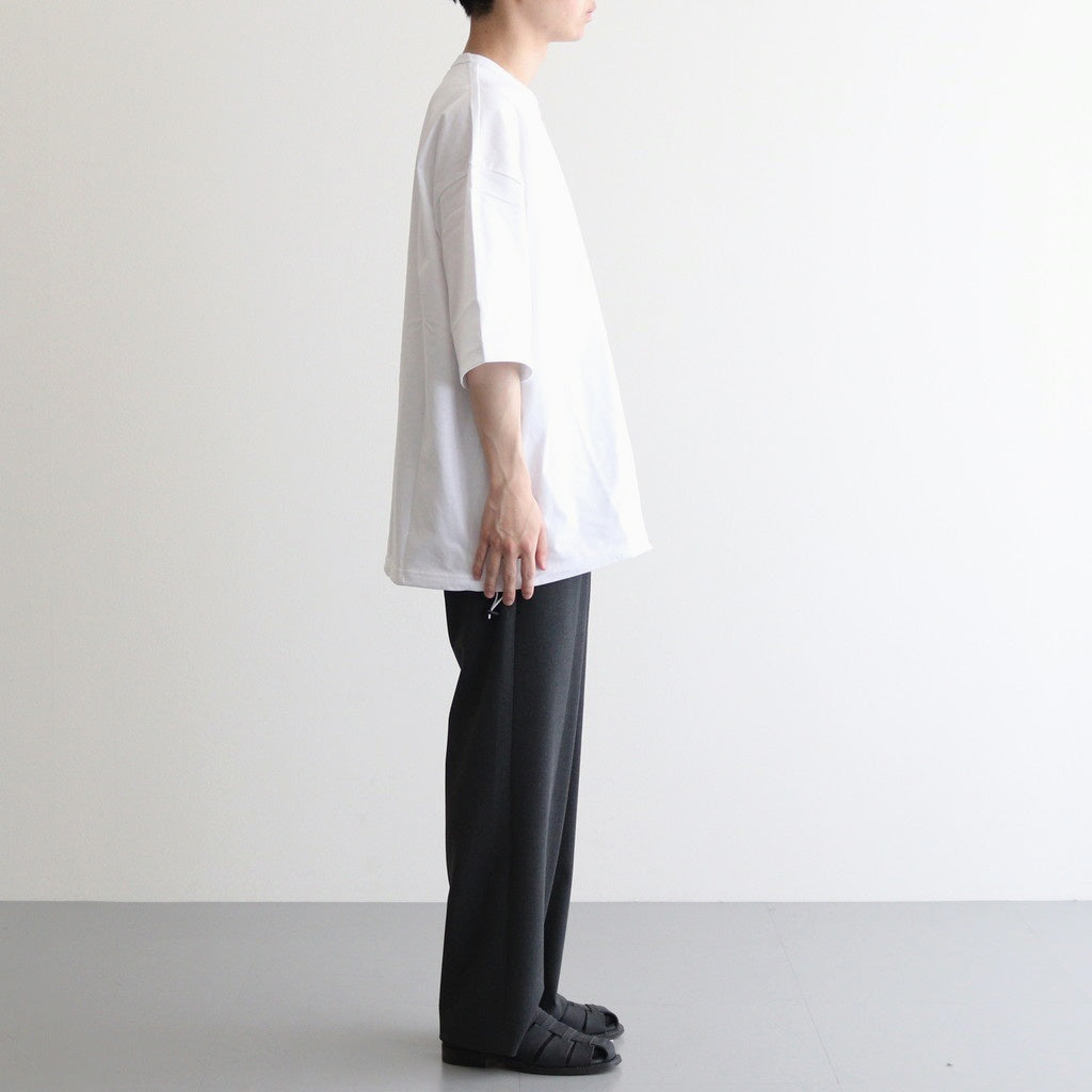 綿天竺 製品プリント S/S ポケットTシャツ #WHITE [HO-T015-051]