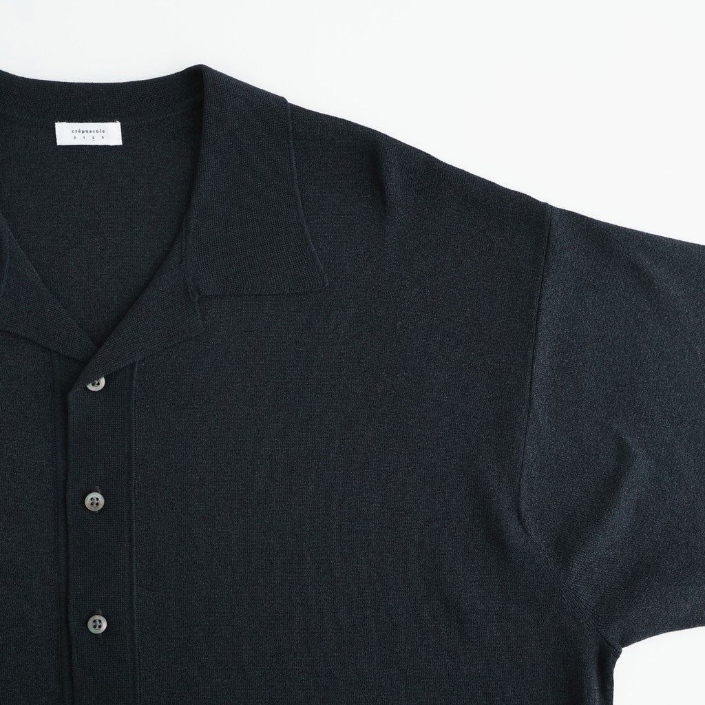 Washi Open Collar S/S Shirt #BLACK [2601-017]