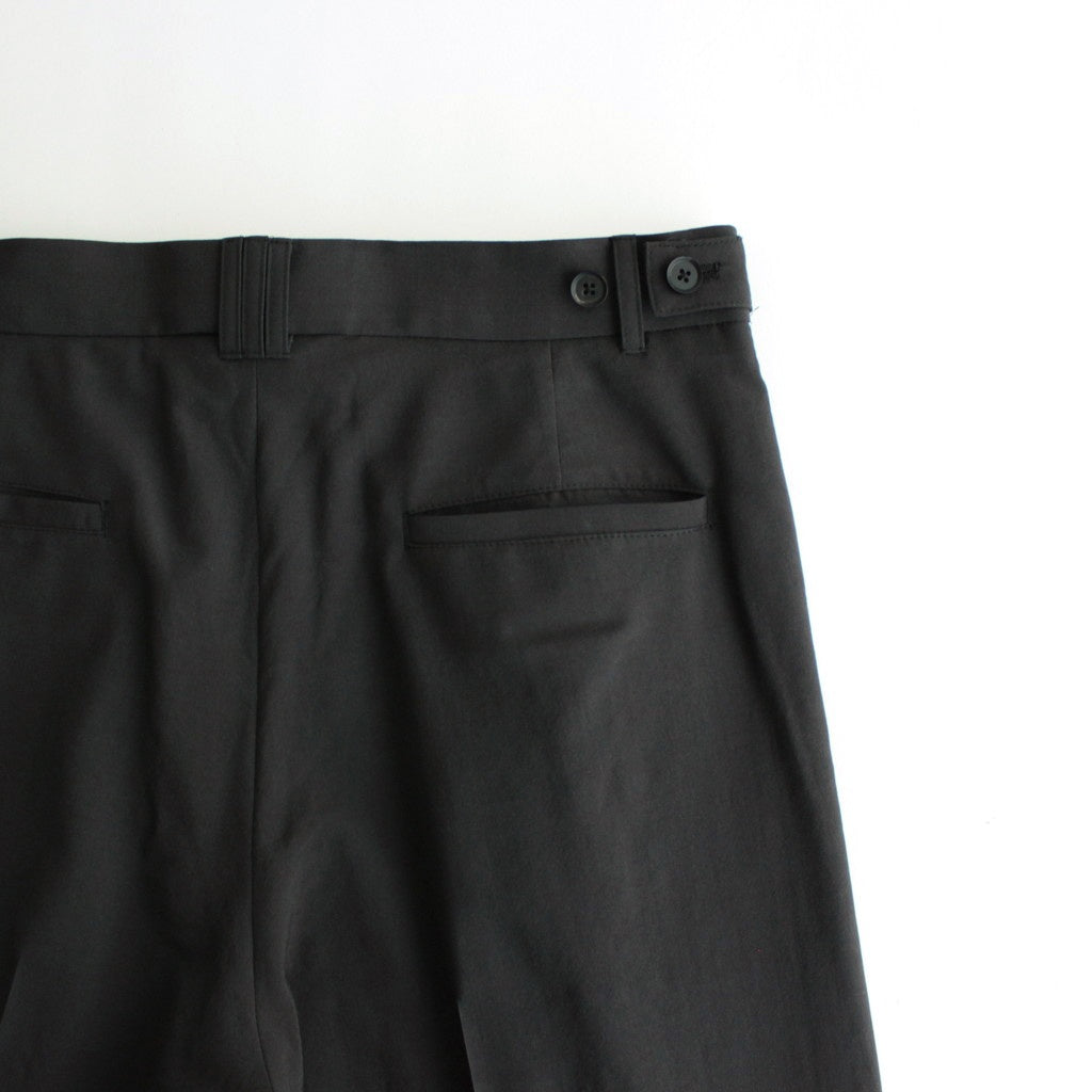 WOOL TROPICAL 3PLEATED WIDE-LEG TROUSERS #CARBON BLACK [YK25SS0898P]