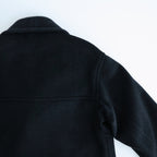 WOOL HERRINGBONE SHAWL COLLAR COAT #DARK CHARCOAL [A26AC02WH]