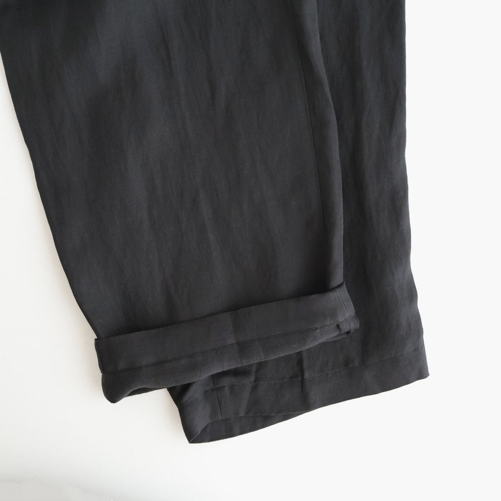 VIS/LI BRIGHT TWILL WIDE EASY TROUSERS #DARK CHARCOAL [ST.1466]