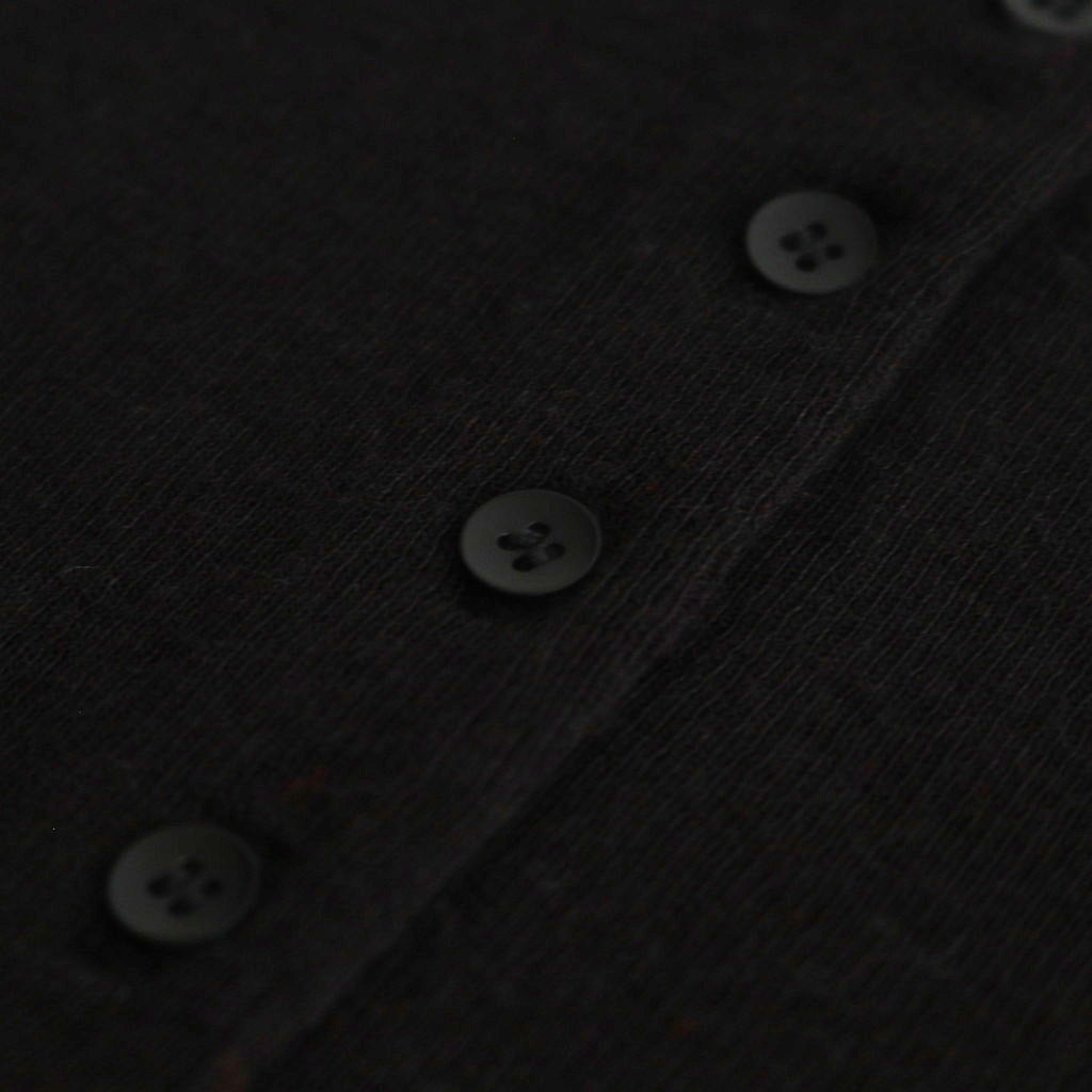 ROYAL WOOL CIRCULAR RIB HENRYNECK SWEATER #BLACK [KRAGCW0703]