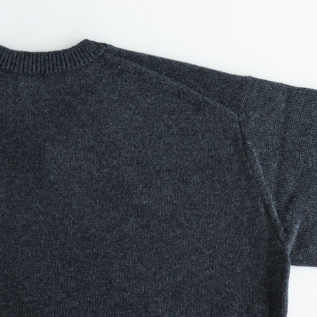 LIGHT CASHMERE KNIT V-NECK P/O #CHARCOAL [A25AV06CJ]