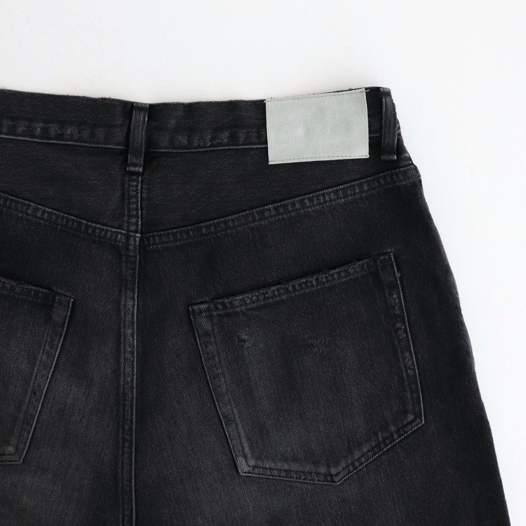 BAGGY DENIM SHORTS #BLACK [ST.1238]