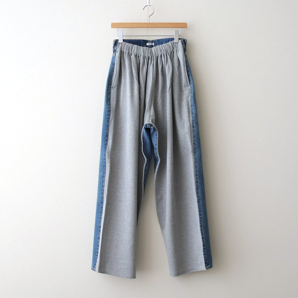 Hybride Sweat Denim Pants #BLUE USED x LT.GREY [ID-PT50]