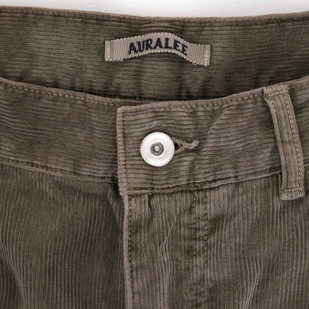GARMENT-DYED FINX CORDUROY 5P WIDE PANTS #OLIVE BROWN [A26AP02FX]