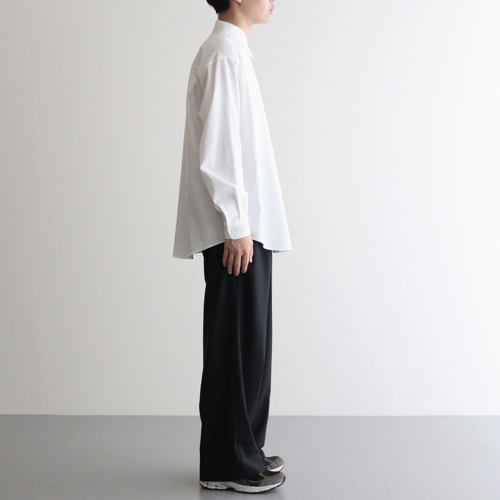 WASHED FINX TWILL BIG SHIRT #WHITE [A25SS02TN]