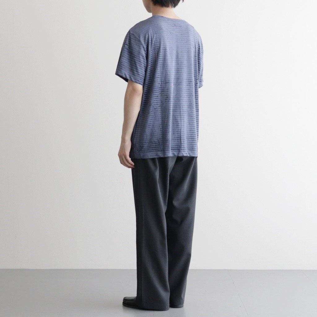 Velour Border T-Shirt #BLUE [I26SS-CUT14]