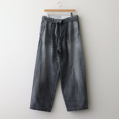 Selvage Denim Belted Pants #BLACK LIGHT FADE [GU251-40192LB]