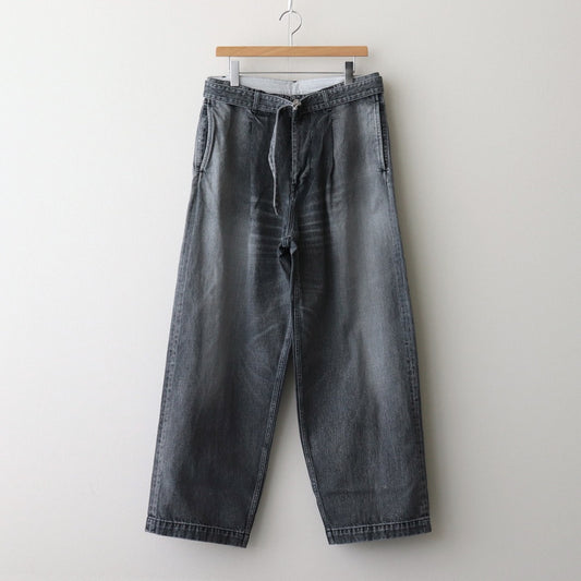 Selvage Denim Belted Pants #BLACK LIGHT FADE [GU251-40192LB]