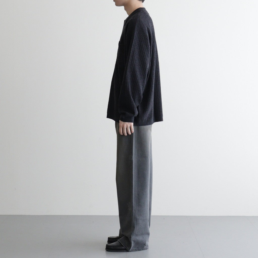 Crepe Knit Shirt #BLACK [2601-006]