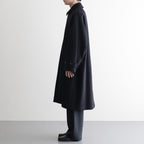 Light Melton Oversized Coat #BLACK [GU253-10270B]
