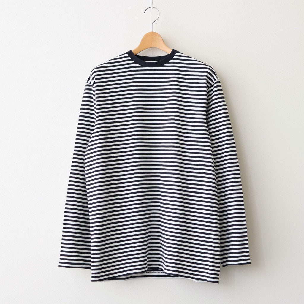 ムラ糸Tシャツ ロングスリーブ Slub Yarn Long-Sleeve T-Shirt #WHITE/NAVY [33061008]