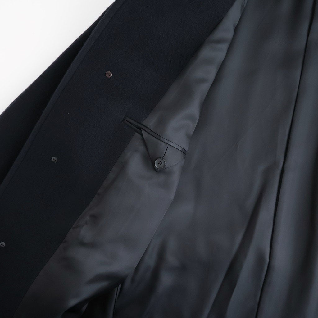 SUPER FINE WOOL MOSSER SOUTIEN COLLAR COAT #BLACK [A26AC01WM]