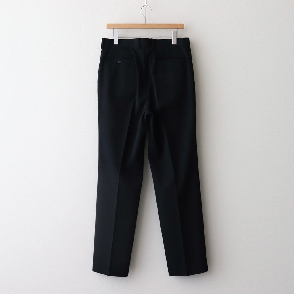 LIGHT WOOL MAX GABARDINE SLACKS #TOP BLACK [A25SP02MG]