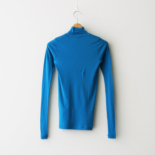 SUPER HIGH GAUGE SHEER RIB TURTLE NECK L/S TEE #BLUE [A00T02HF]