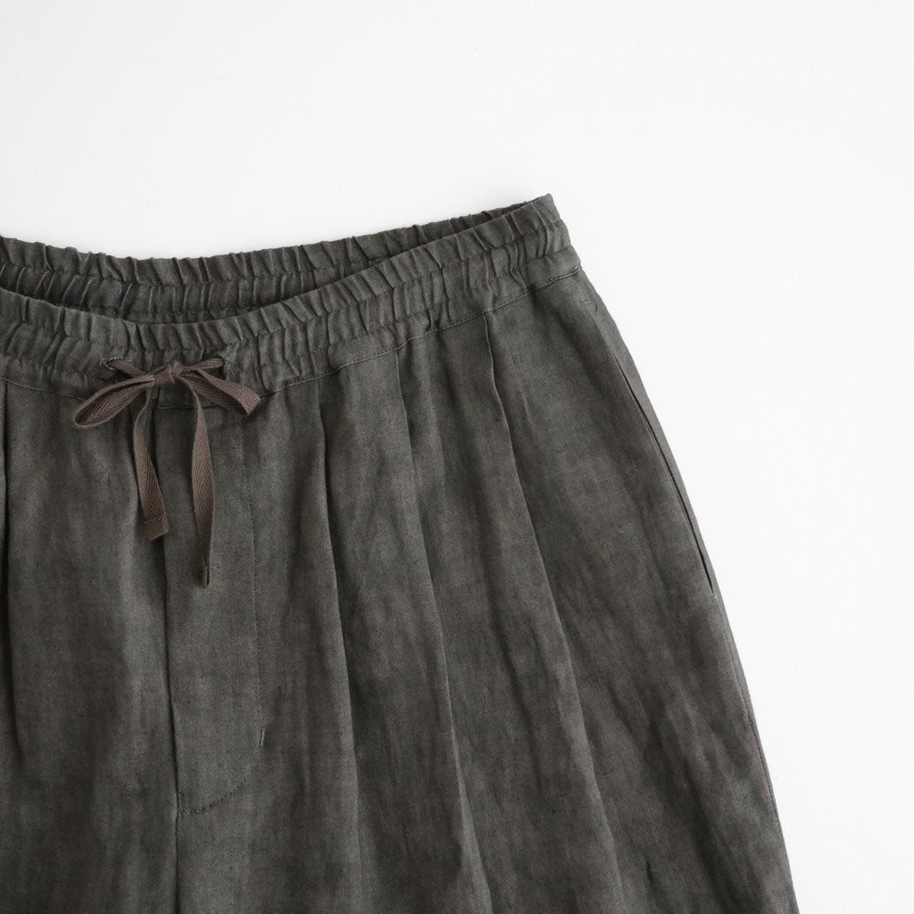 SUMI LINEN WIDE EASY CARGO PANTS #CHARCOAL GRAY [N0050]