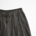 SUMI LINEN WIDE EASY CARGO PANTS #CHARCOAL GRAY [N0050]