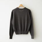 SILK SUEDE KNIT V NECK PULLOVER #BROWN [KRAGLW0312]