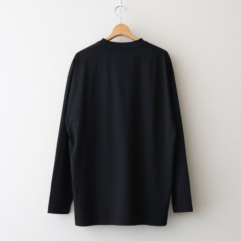 SUVIN 60/2 OVERSIZED LONG SLEEVE T-SHIRT #BLACK [KKAGLM0018]