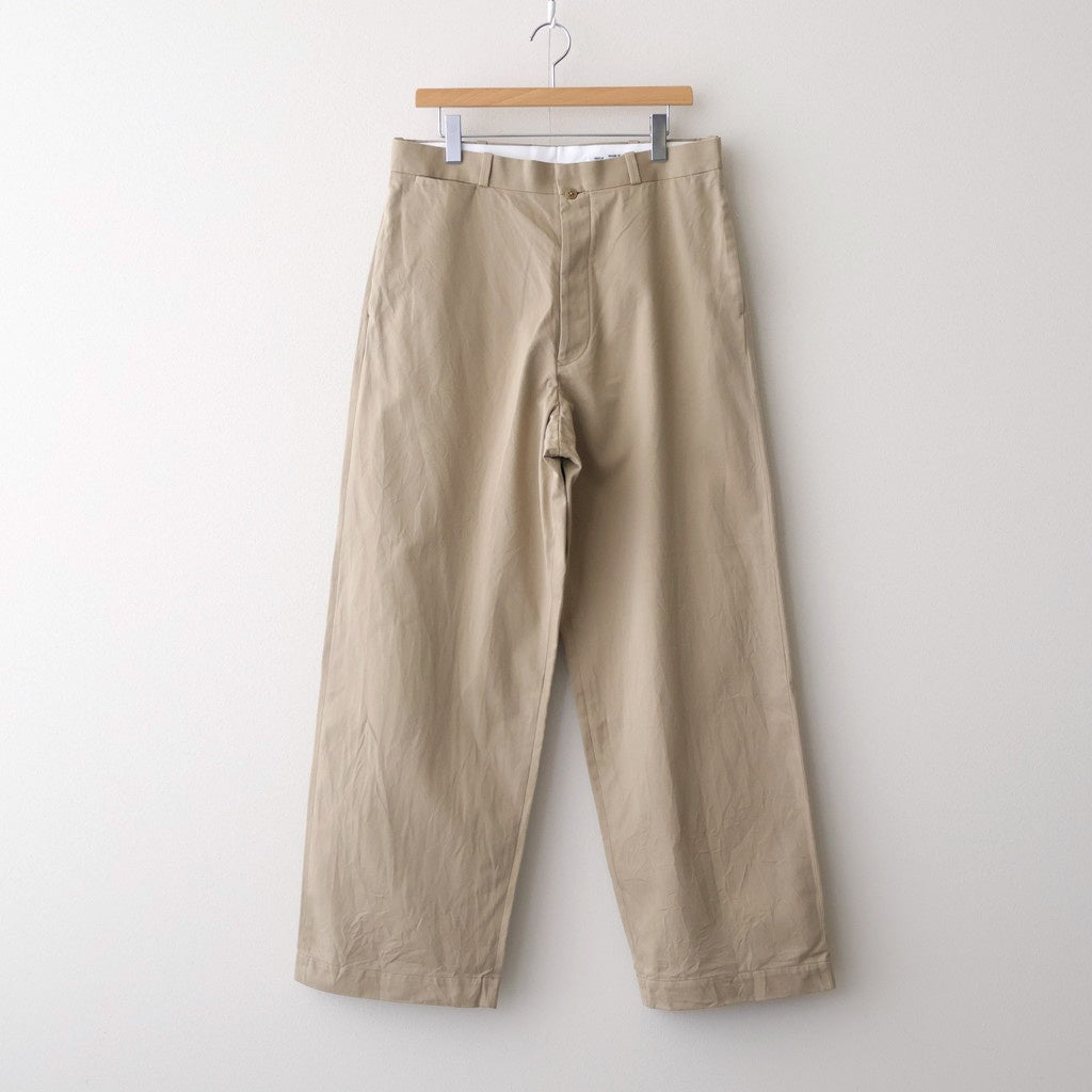 Chino Trousers - Wide Straight #KHAKI [11052601]