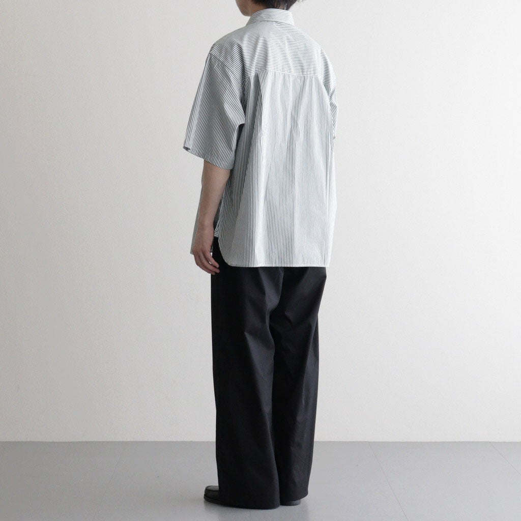 CORPORATE UNIFORM S/S SHIRT #GREEN STRIPE [FSC261-50103B]