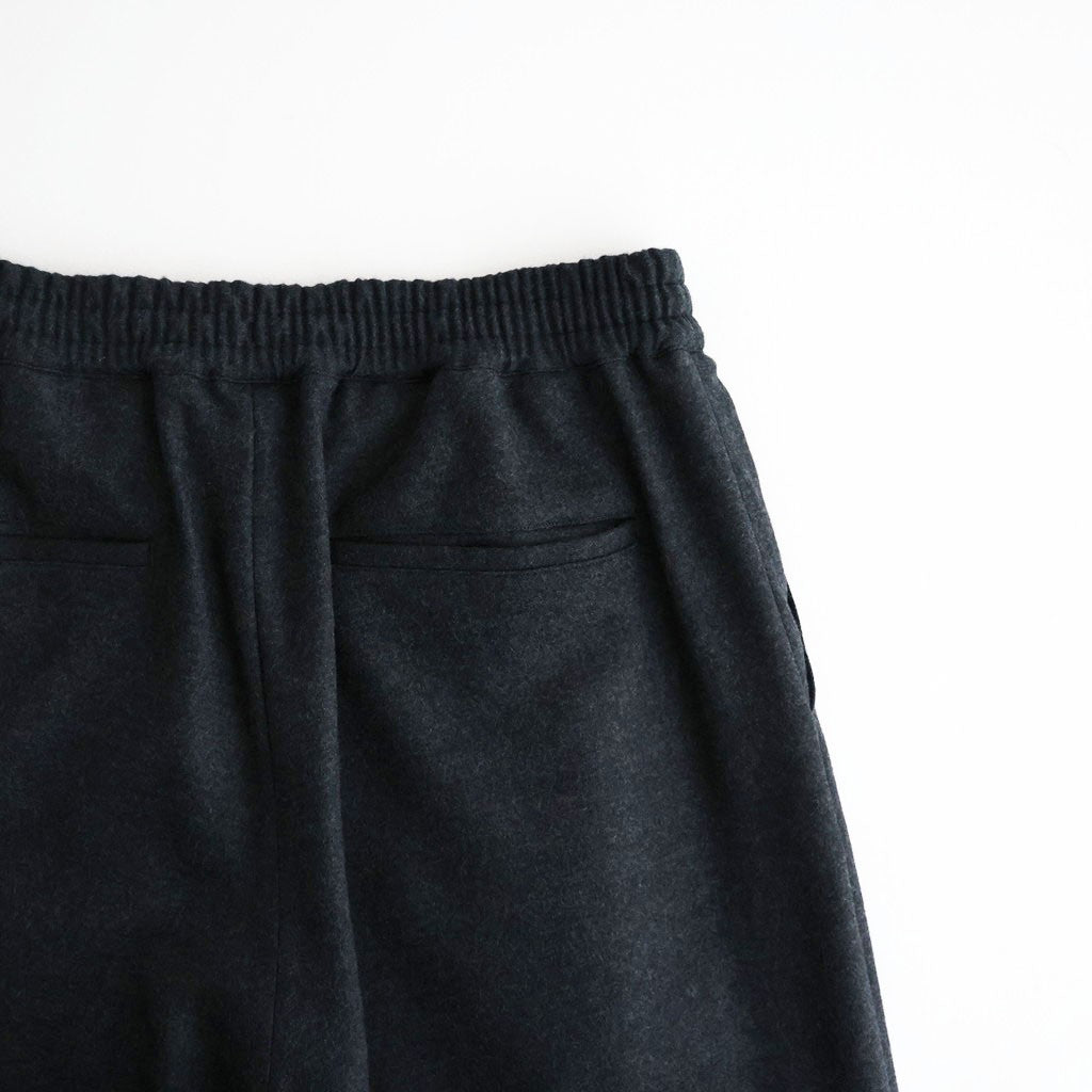 Wool Smooth Flannel Easy Wide Pants #BLACK [GU263-40523B]