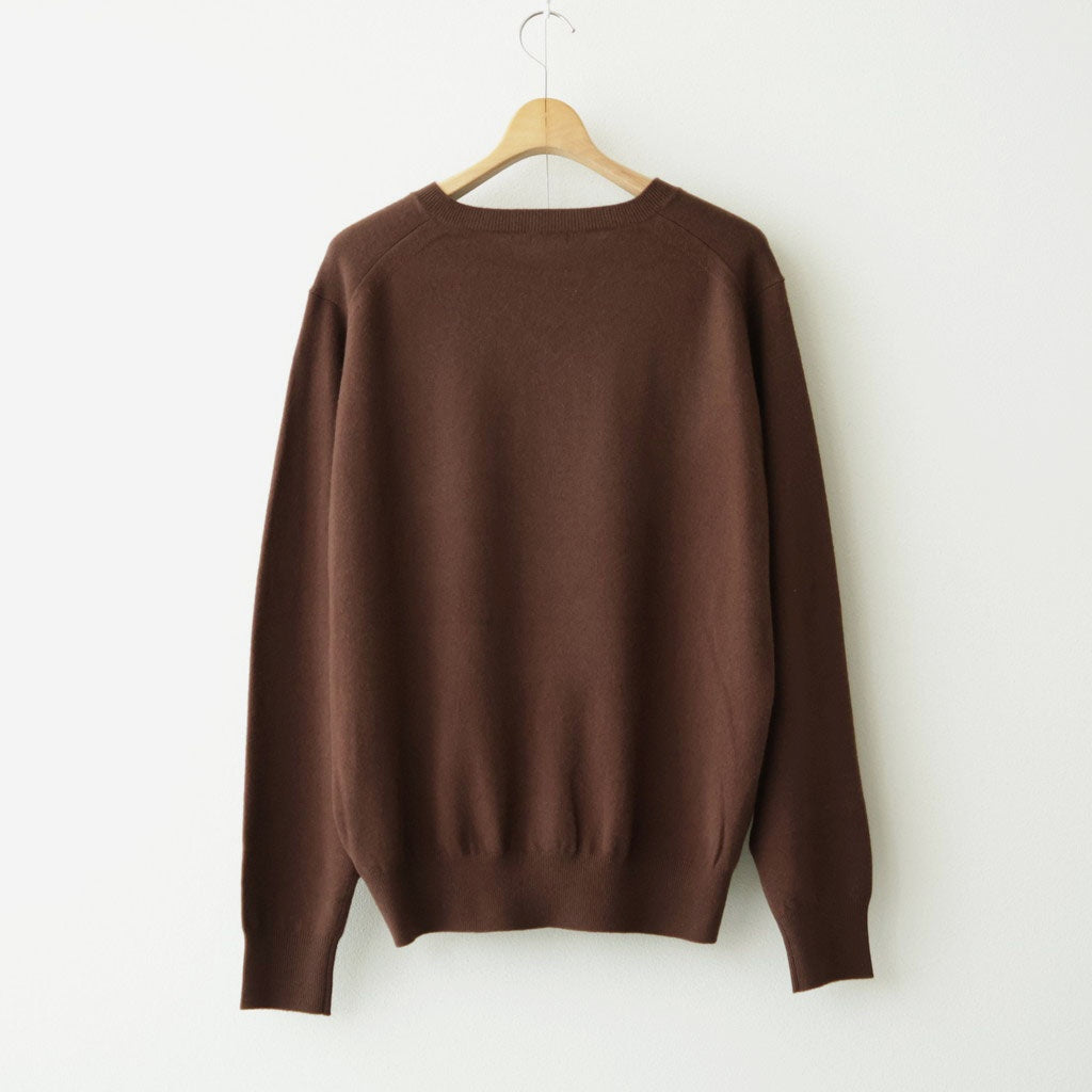 L/S V Neck #BROWN [2603-009]