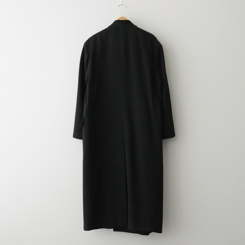 SUPER FINE WOOL MOSSER CHESTERFIELD COAT #BLACK [A25AC02WM]