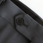 LIGHT WOOL MAX GABARDINE TWO-TUCK SLACKS #DARK GRAY [A25AP03MG]