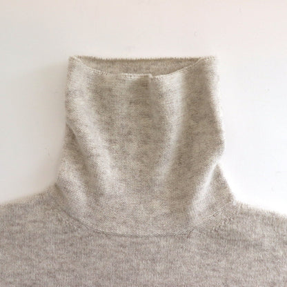 HIGH NECK SWEATER #natural l.beige [14252]