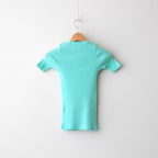 ORGANIC SOFT RIB TEE #AQUA GREEN [A25ST04OT]