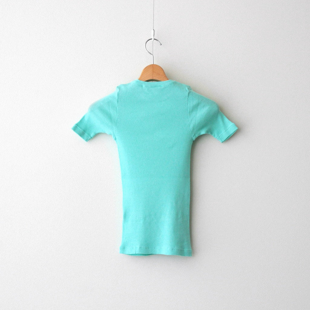 ORGANIC SOFT RIB TEE #AQUA GREEN [A25ST04OT]