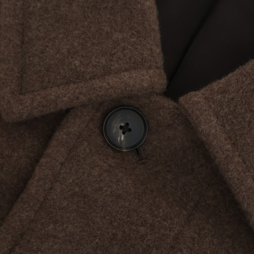 SUPER FINE WOOL MOSSER SOUTIEN COLLAR COAT #TOP BROWN [A25AC01WM]
