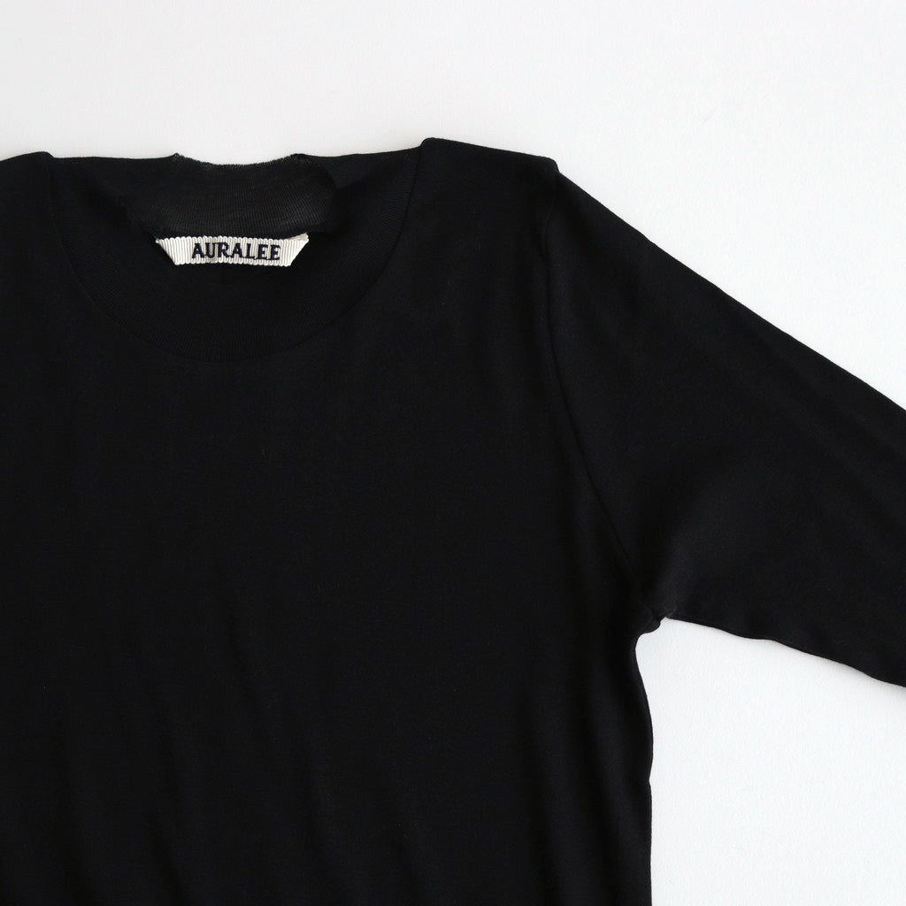 HIGH GAUGE SHEER RIB L/S TEE #BLACK [A00P01HF]