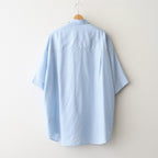 SIDOGRAS S/S Oversized Regular Collar Shirt #SAX STRIPE [GM262-50029]